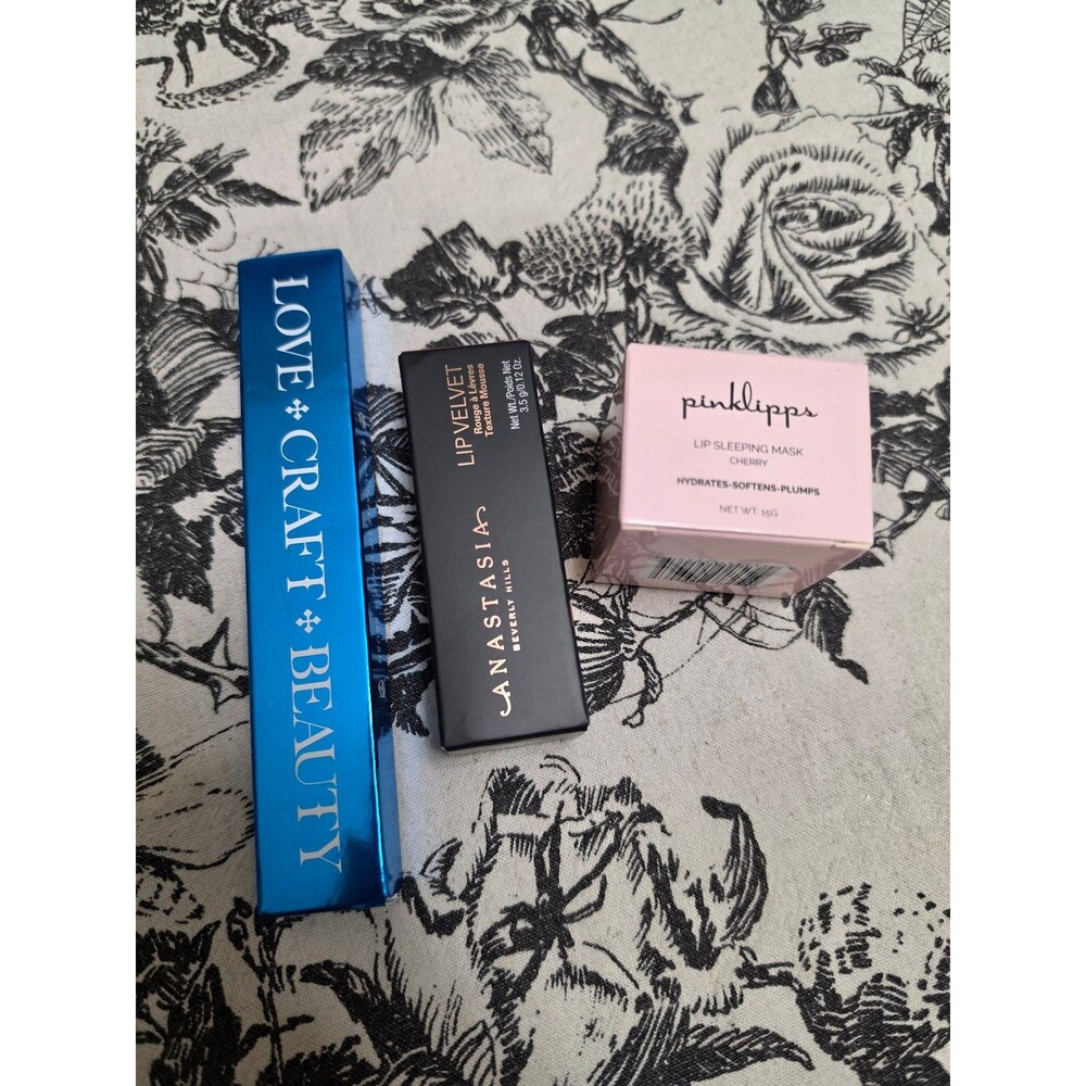 Anastasia Beverly Hills Lip Velvet in Crush +Lip Liner+ Lip Mask Retails for $64